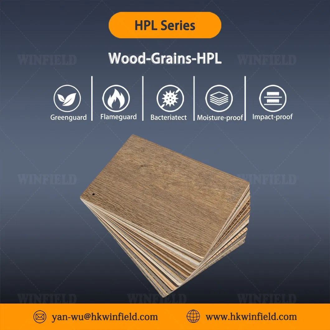 Flame Retardant Wood Grain High Pressure Laminate HPL Laminate Sheet for Interior Cabinet Furniture