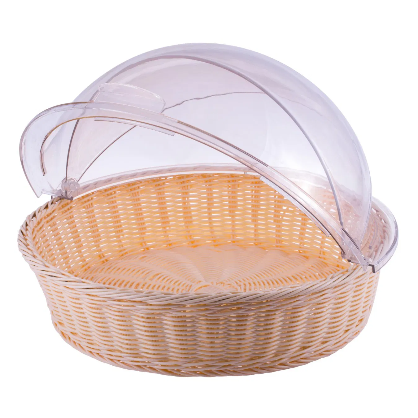 Wholesale Kitchen Round Bread Rattan Basket with Cover for Food