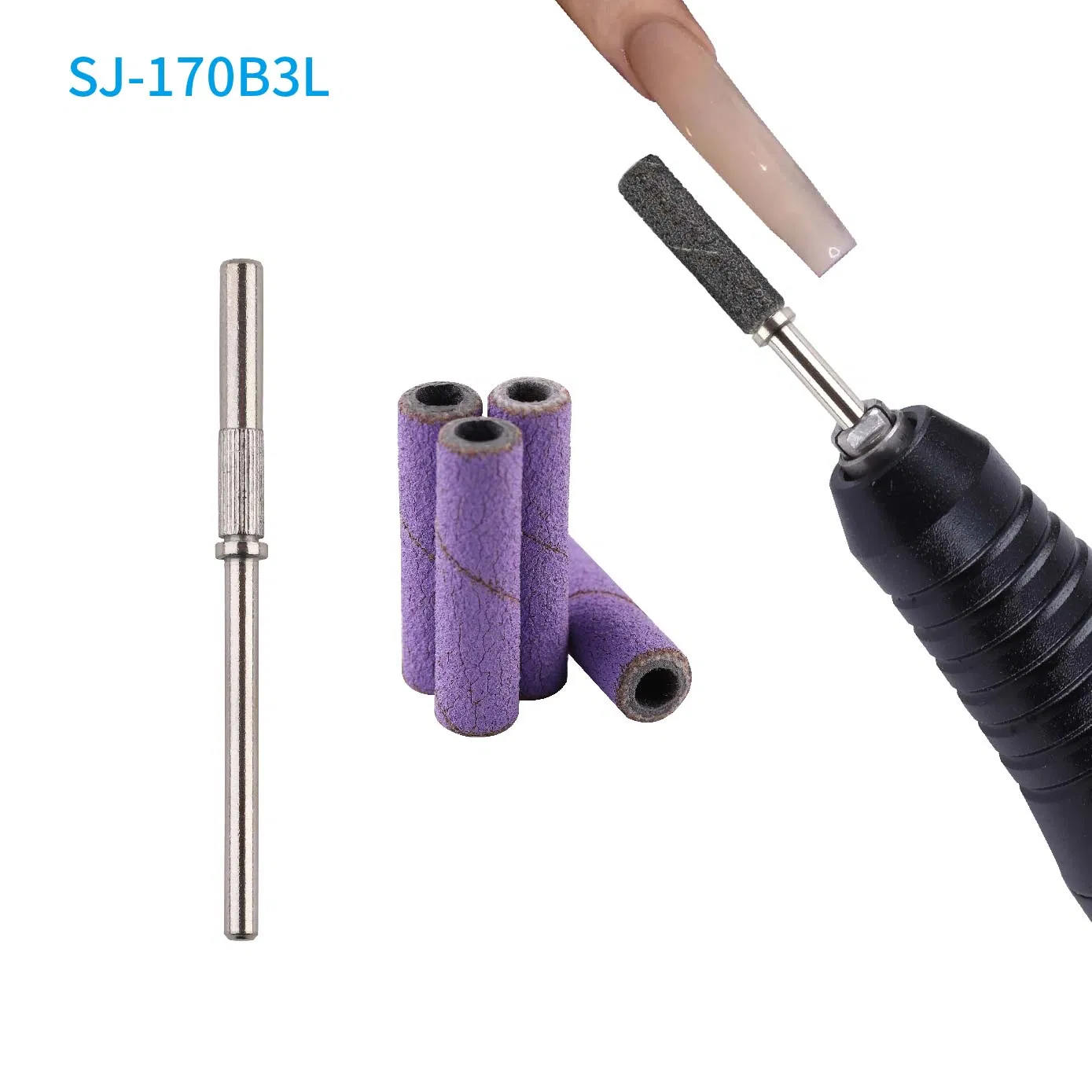 Mini Type Cuticle Cleaning Super Long Mandrel Bit Nail Sanding Bands