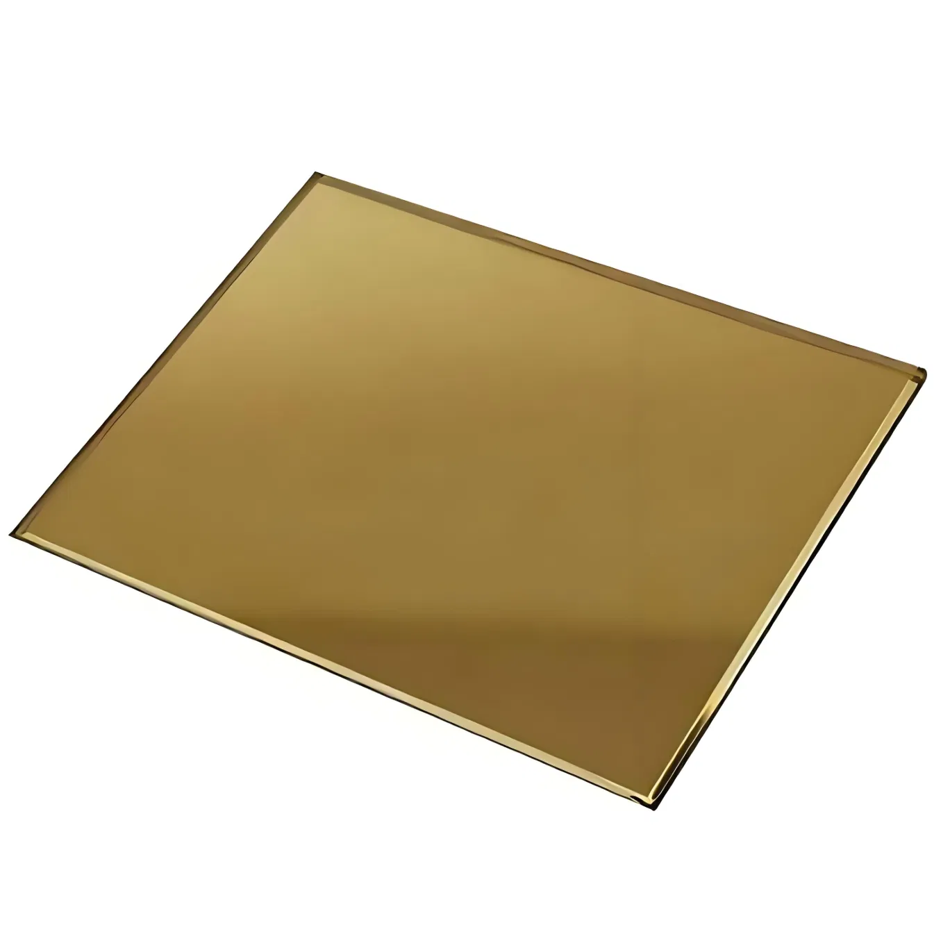 Industrial Exterior Building 6mm Golden Yellow Reflective Glass for Outdoor/Bathroom/Curtain Wall Dark Brown Decoration