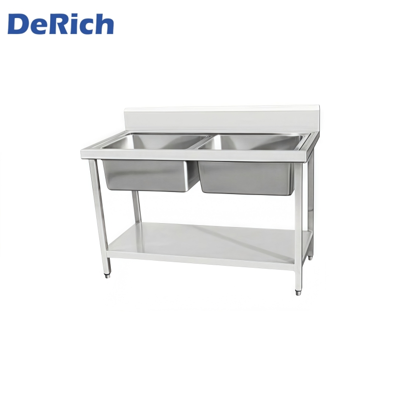 Derich Free Standing Single Bowl Commercial Stainless Steel Kitchen Sink for Restaurant Outdoor Washing Sink