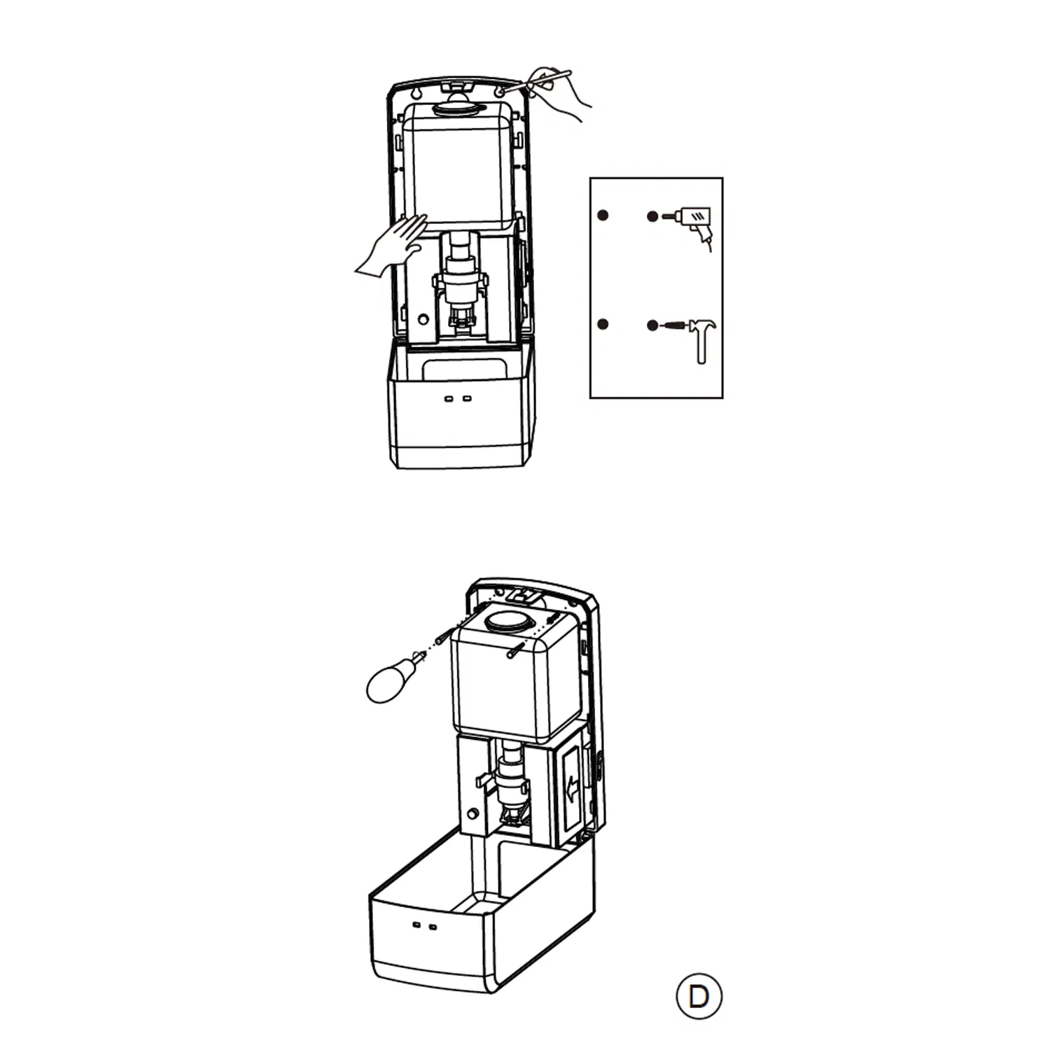 Electric Automatic Hand Sanitizer Dispenser / Spray Foam Gel Sensor Soap Dispenser