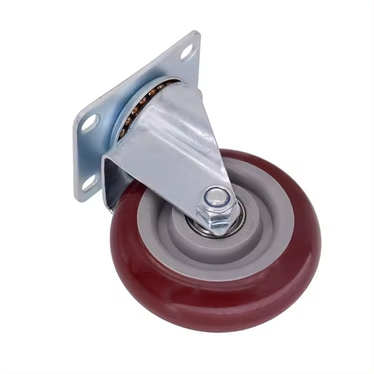 4 Inch PU/PVC Double Ball Bearing Swivel Caster Wheel