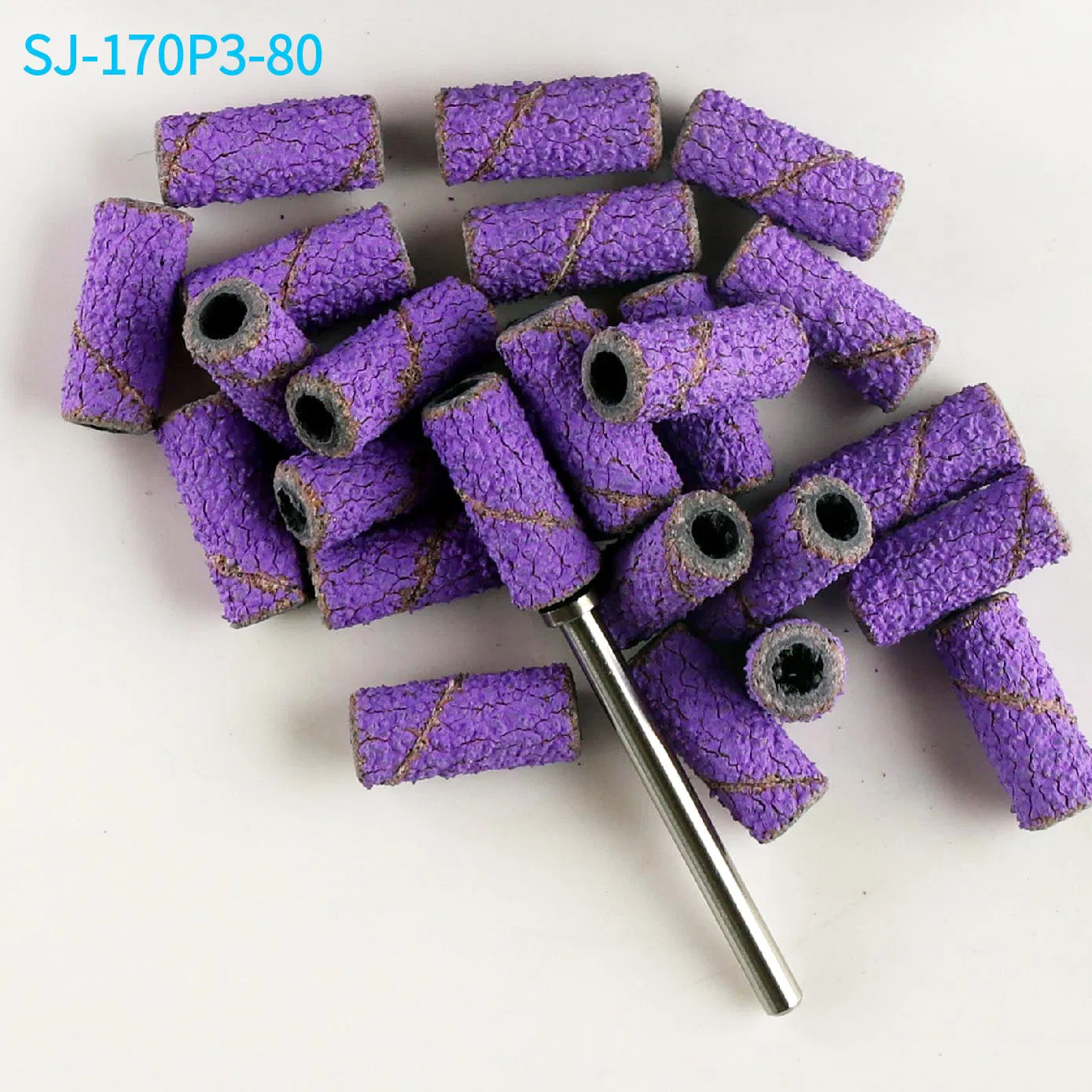 80 Grit 150 Grit 240 Grit Purple Abrasive Small Mini Size 3mm Nail Sanding Band Tip