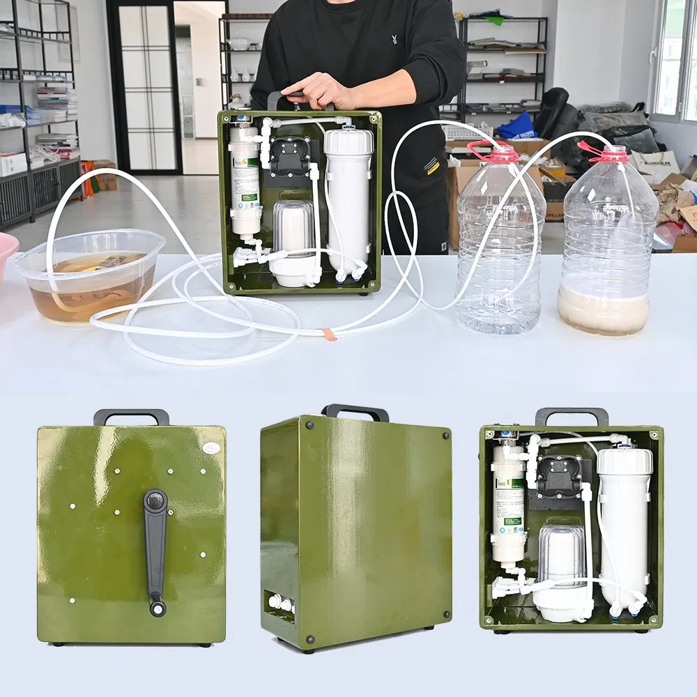 Outdoor Hand-Cranking Water Purifier Camping Water Purifying Plant