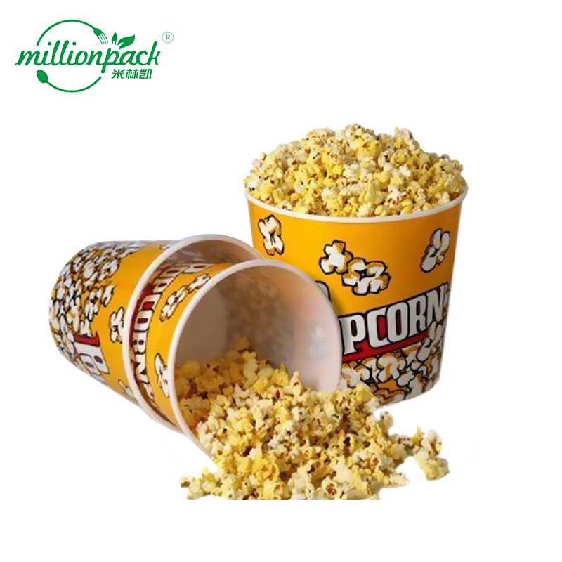 Бумажный ведёрко для попкорна 85oz с PE-покрытием