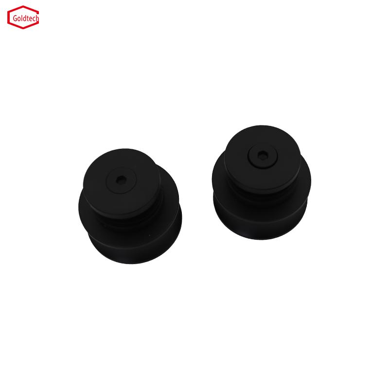 Matt Black Stainless Steel Shower Glass Sliding Door Roller System Hardware