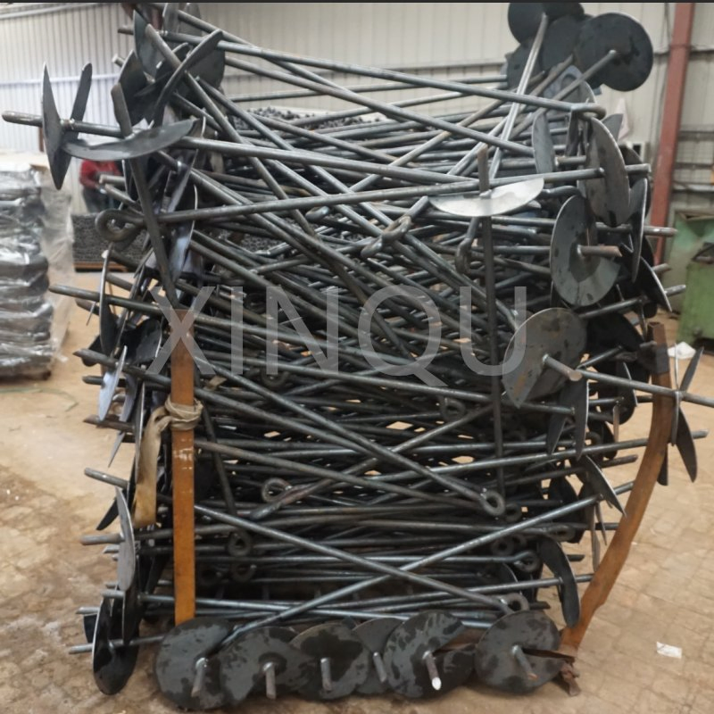 Power Coated Pole Steel Earth Screw Ground Anchor