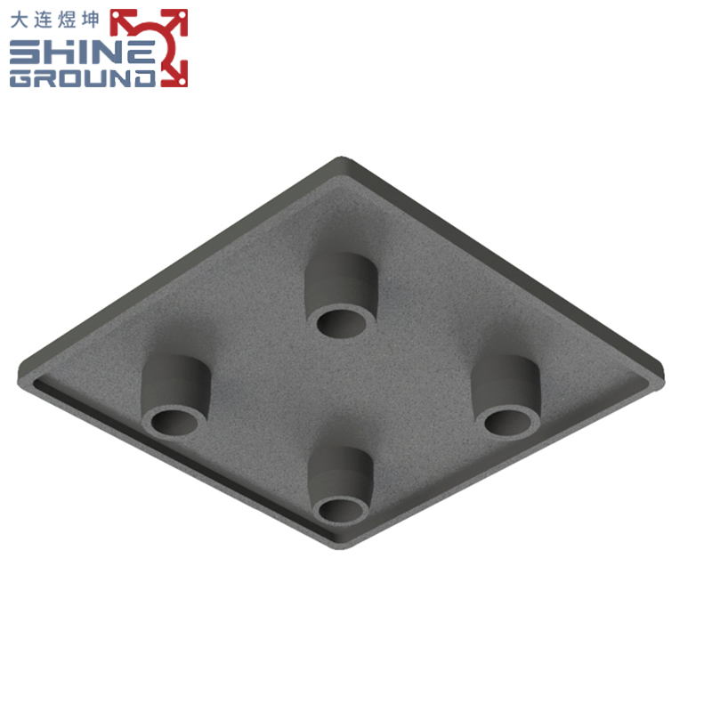 Profile Aluminum Tube End T-Slot Covers End Cap for Steel Tube 38mm