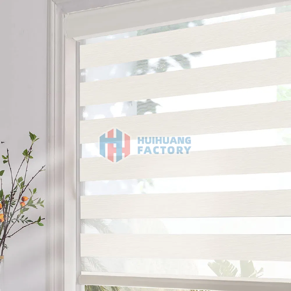 Zebra Window Blinds Modern Manual Bead Rope Roller Shades Blackout Curtains