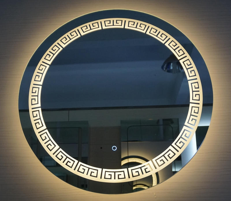 Round Vanity Mirror Anti-Fog Circle Wall Mounted Bathroomled Mirror Make up