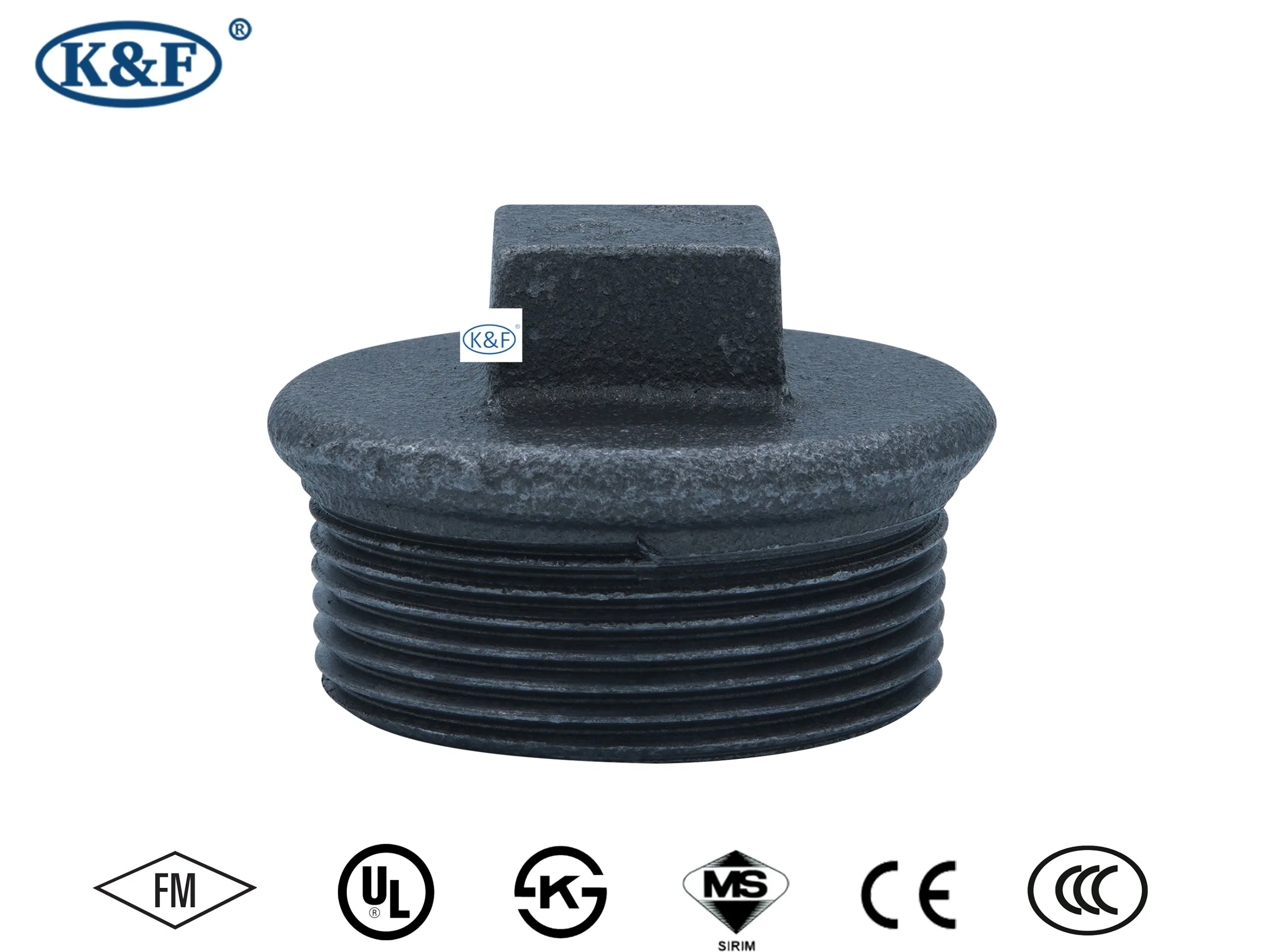 Kanaifu Thread Galvanized Malleable Iron Pipe Fittings Plug for Water System