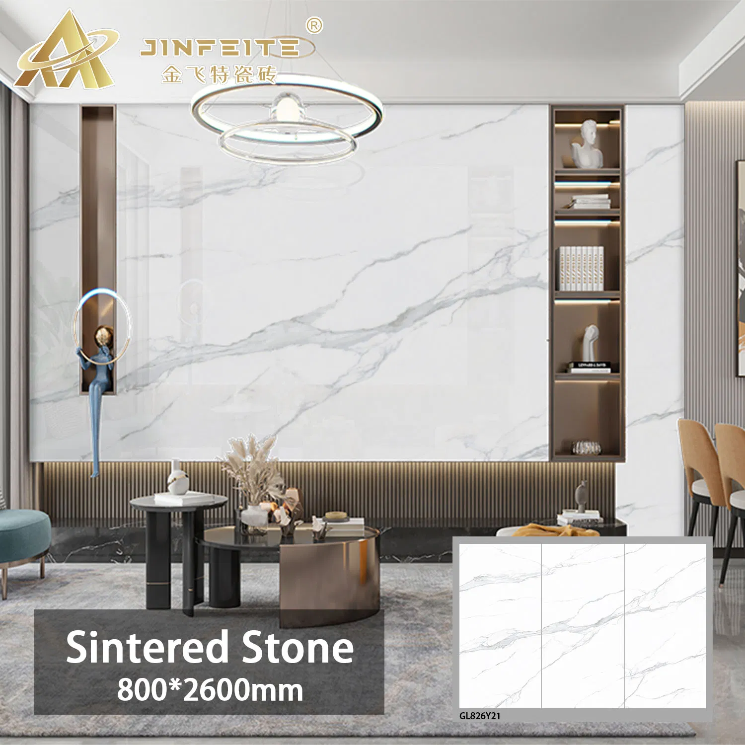 Best Quality White Marble Sintered Stone for Hotel Lobby Flooring and Commercial Wall