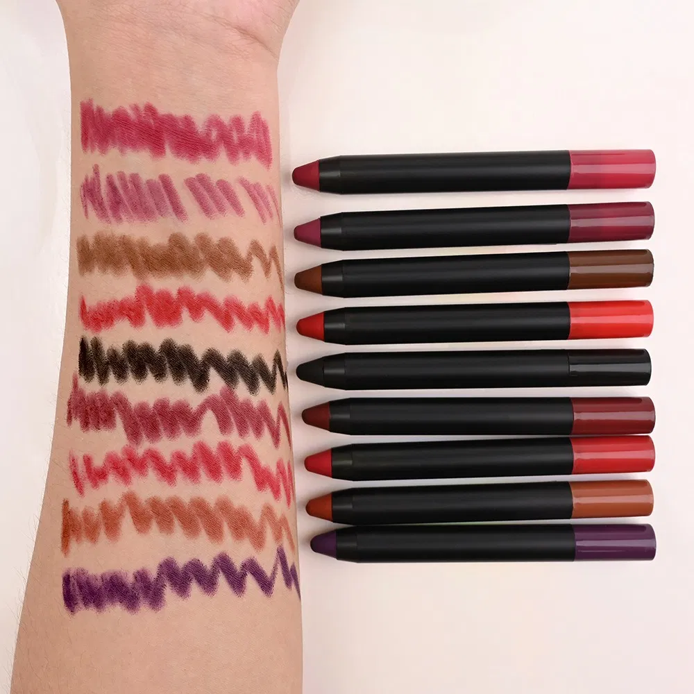 Waterproof Matte Lip Liner with Sharpener Professional Creamy Velvet Lipstick Pen
