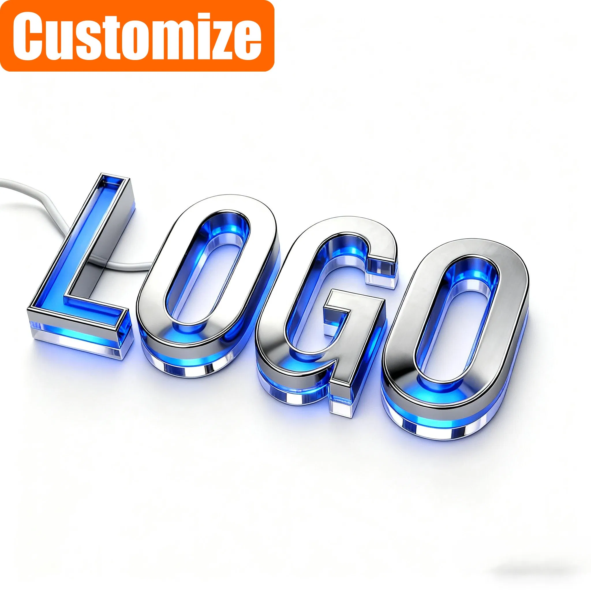 Customized Tall Sign Decorative Company Metal Letter Logo Letters Illuminate 3D Letter