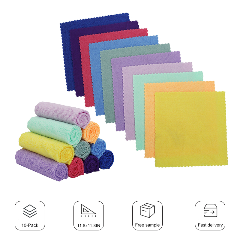 Microfiber Cleaning Cloths Polishingcloth Car Kitchen Towel Microfiber Towel
