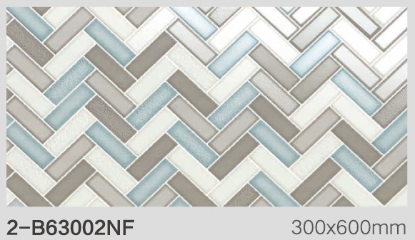 Home Decor 12*24inch Herringbone Multicolor Glazed Ceramic Wall Tile
