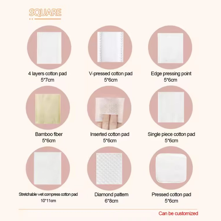High Density Pearl Patterned Cotton Cosmetic Cotton Suitable for Travel and Business Use
