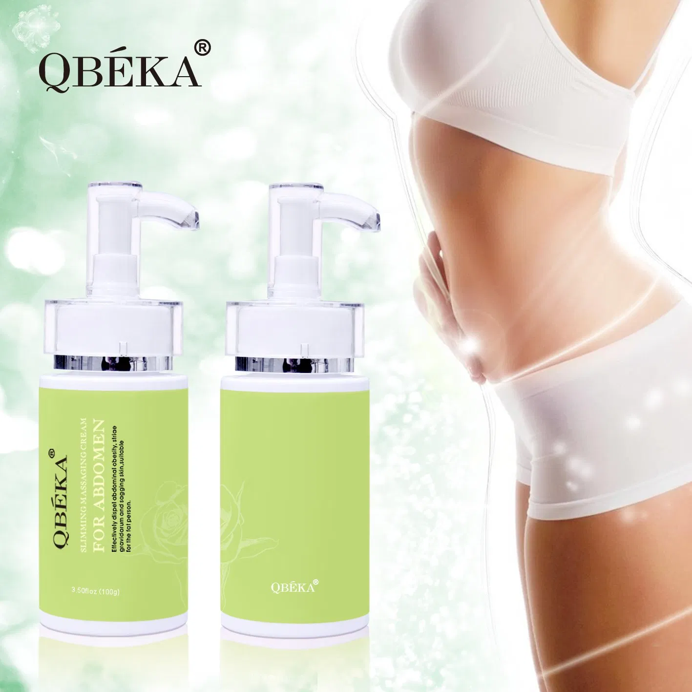 OEM Available Natural Organic Qbeka Top Grade Popular Slimming Massaging Cream for Abdomen Fat Burning Cream Slimming Cream