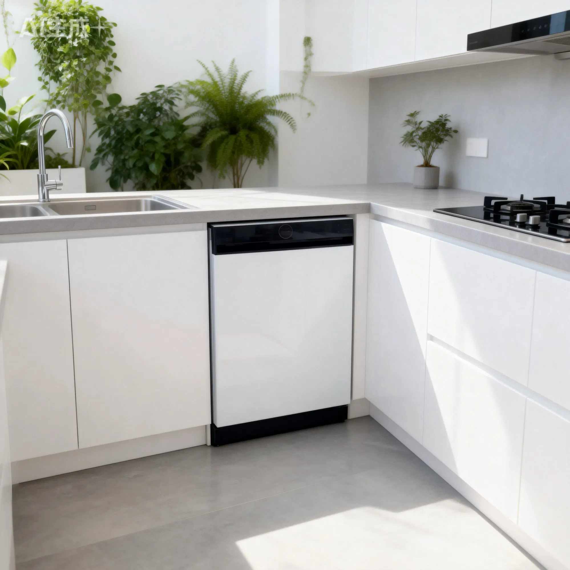 Compact Fully Embedded Free-Standing Dishwasher for Efficient Cleaning