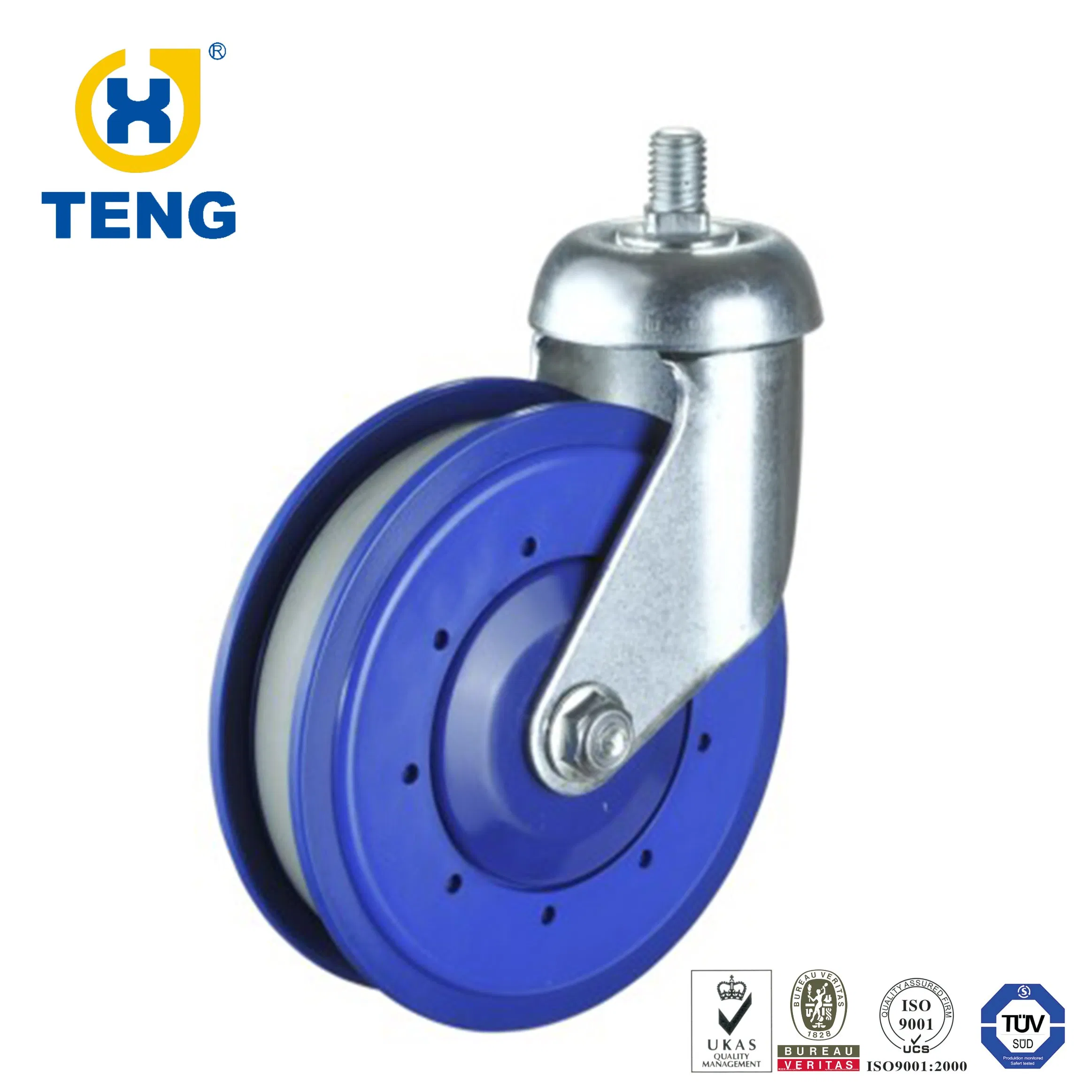 Factory Directly Sales 5inch Flat Stem Swivel Shopping Cart Caster TPR Wheel