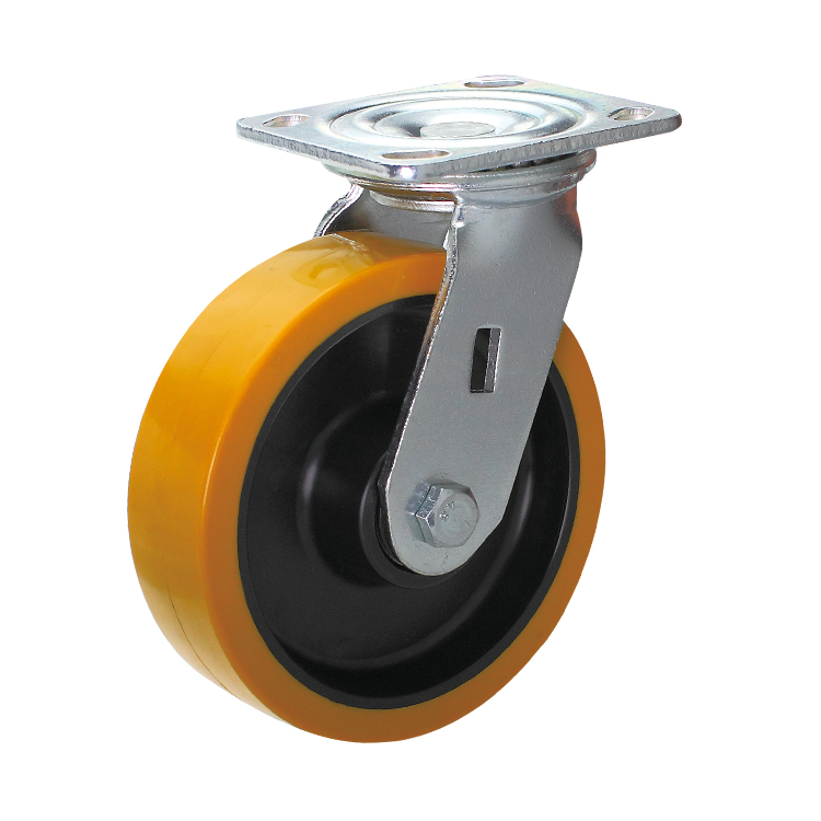 100mm PU Wheel Castor with Locking 280kgs High Load 4inch Brake Type Welding Heavy Duty Industrial Caster