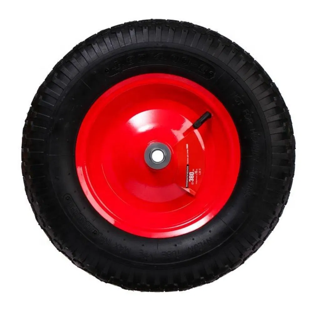 Pneumatic Rubber Wheel 3.50-6 Wheelbarrow Inflatable Tire for Wheelbarrow Mesh Steel Garden Cart