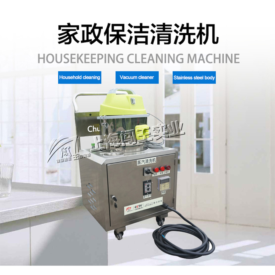 6kw 220V Wet and Dry Adjustable Steam Cleaner, 0-6 Level Moisture Control Steam Washer with Vacuum for Car Upholstery Kitchen Degreasing