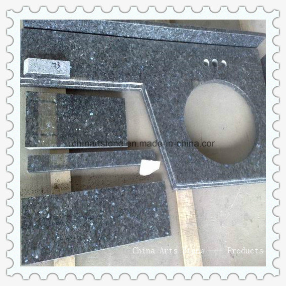 Lavik Blue Pearl Granite Vanity Top for Hotel Bathroom