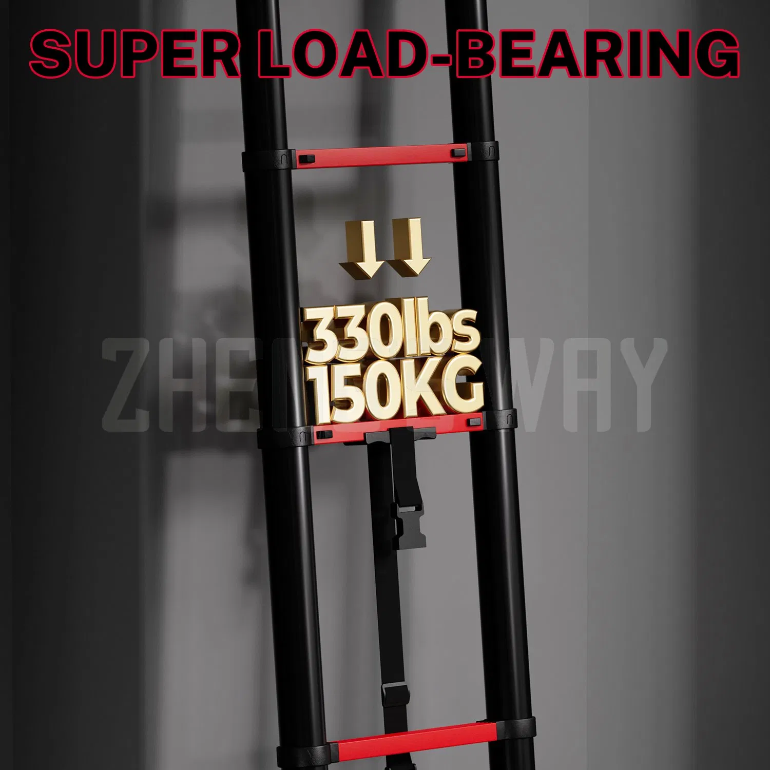 Stainless Steel Telescopic Extension Ladder 330lbs Portable Multi-Purpose Folding Ladder with En131 Certificate