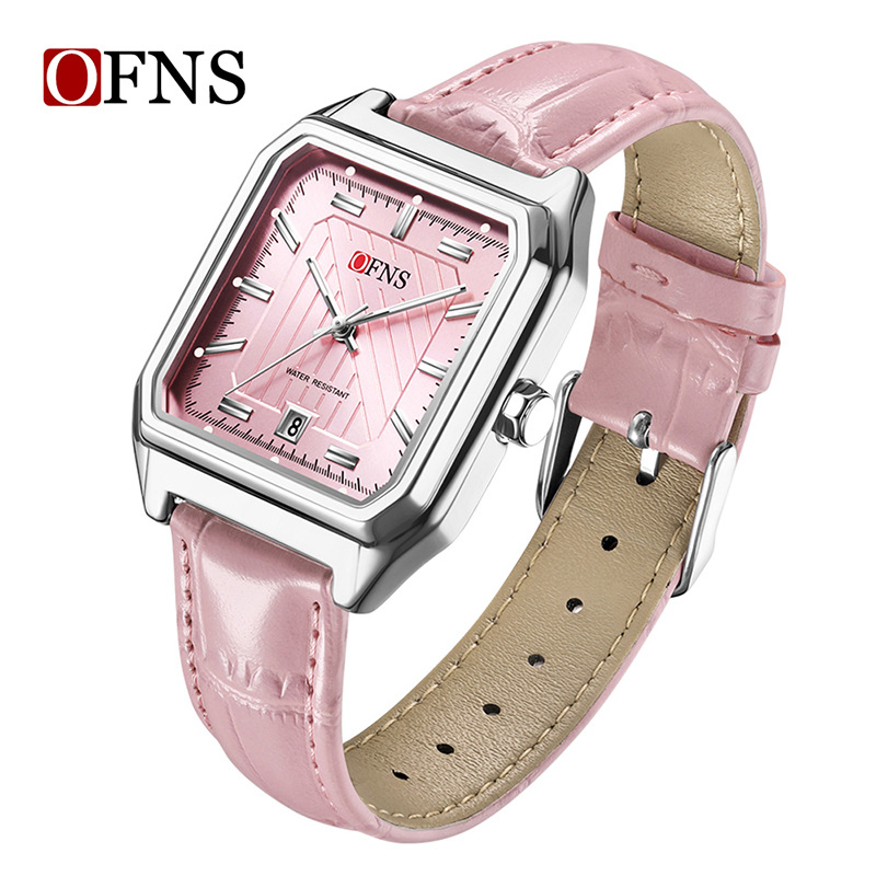 Unisex Minimalist Square Calendar Fashion Watch Luminous Waterproof Quartz Wristwatch
