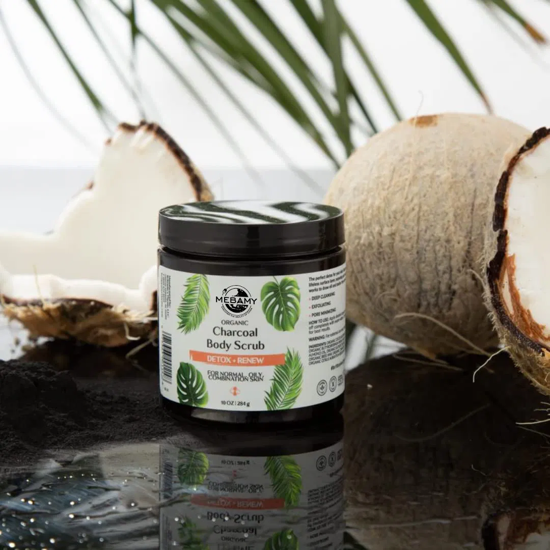 Organic Activated Charcoal Body Scrub for Silky Smooth Skin