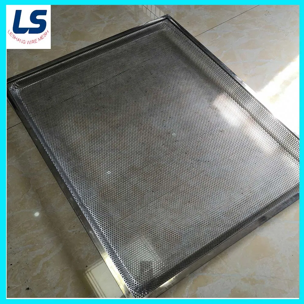 Stainless Steel Woven Wire Mesh Tray /Perforated Metal Tray