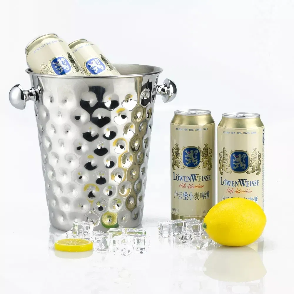 Stainless Steel Ice Bucket 5.0L Hammered Type Luxury Ice Bucket