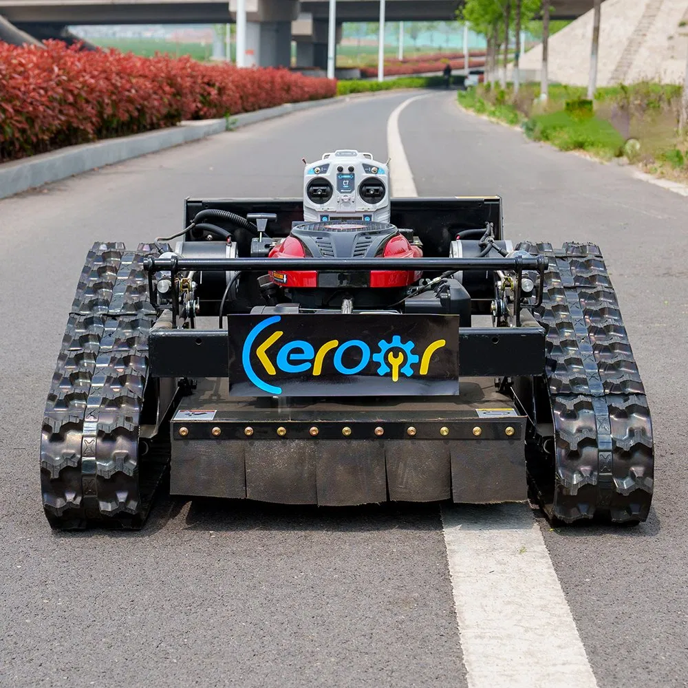 Гусеничная газонокосилка с бензиновым двигателем и пультом ДУ