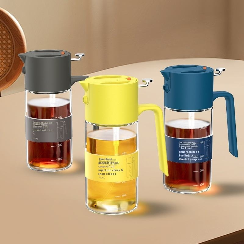 Third Generation High Borosilicate Glass Inverted Kitchen Cooking Tool Oil Bottle