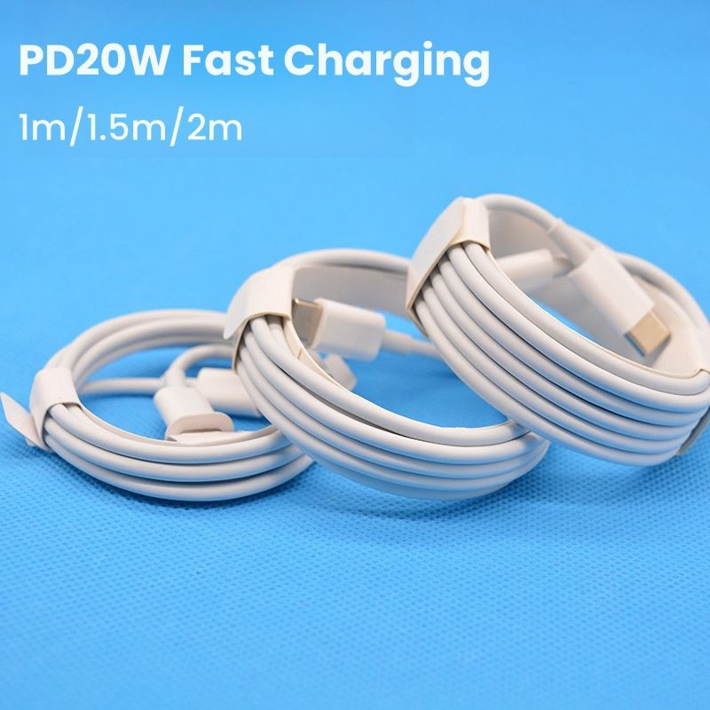 Data Cables Wholesale Pd 20W White PVC Type C to Iphone Light-Ning