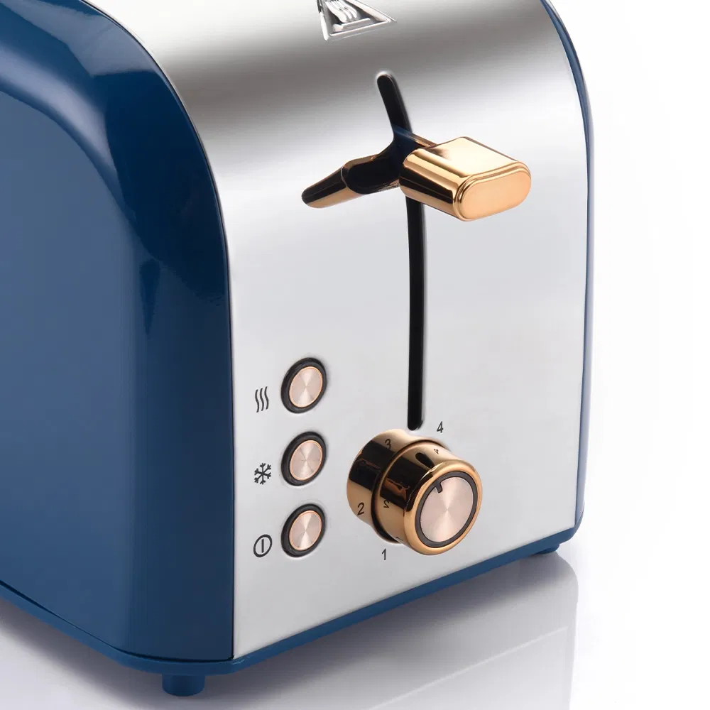 New Design Hot Sell Sandwich Wide Slot 2-Slice Stainless Steel Toaster Mart Adjustable 6 Level Control Bread Toaster