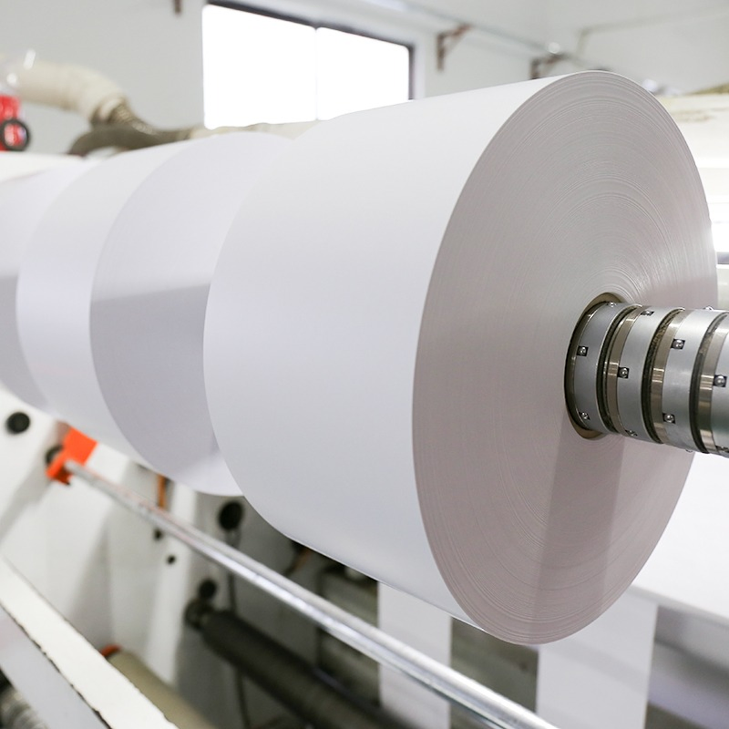 Custom Permanent Adhesive Mirror Gloss Coated Paper Self-Adhesive Roll Material