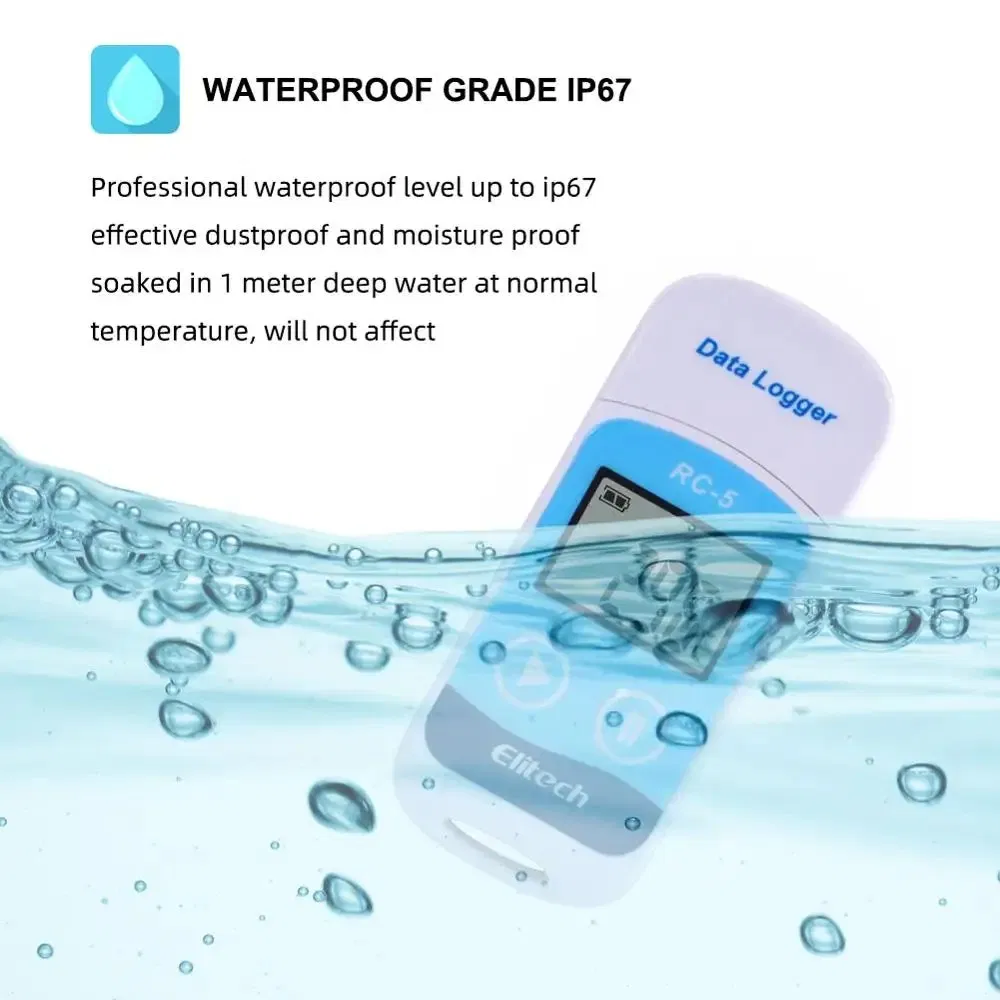 PVC USB Temperature Logger for Cold Warehouse Monitoring