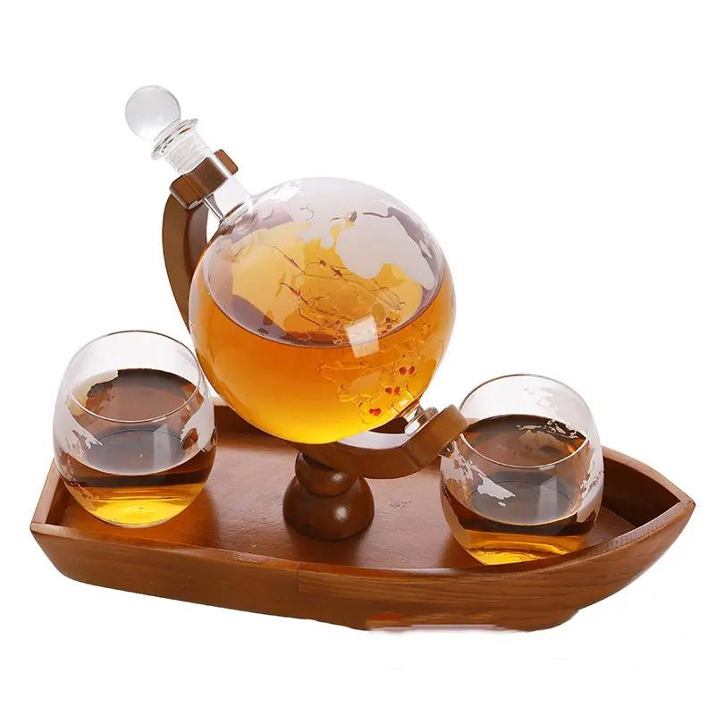 New Design Globes Stand Shape Glass Wine Whiskey Decanter