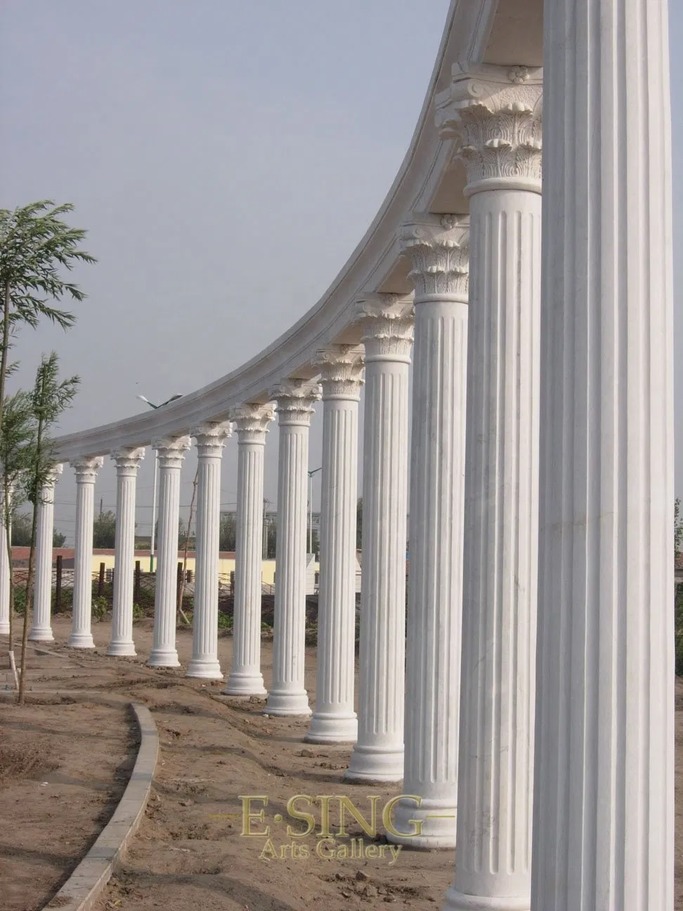 Beautiful Marble Pillar Hand Carved Columns Marble Outdoor Architectural Decorative Marble Column