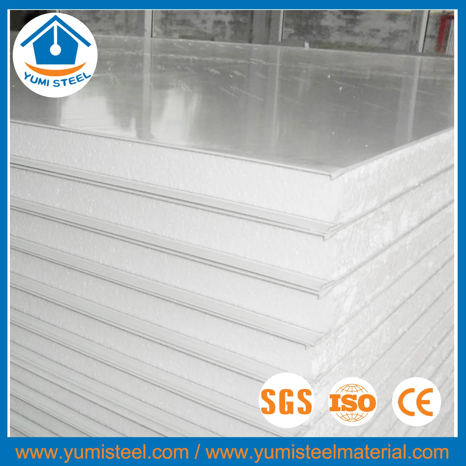 Cement Grey Favorable Decoration Building Material EPS Ssandwich Panel for Wall/Roof