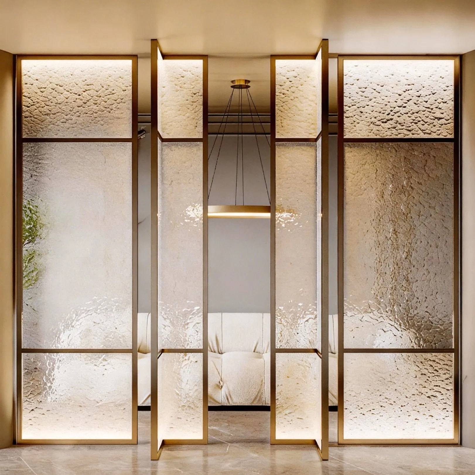 Decorative Wired Glass for Luxury Villa Interior Door & Partition