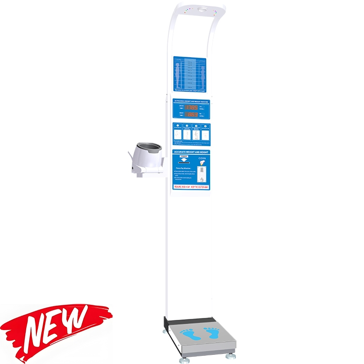 Dhm-15b Double Button Coin Height Weight BMI Machine with Blood Pressure