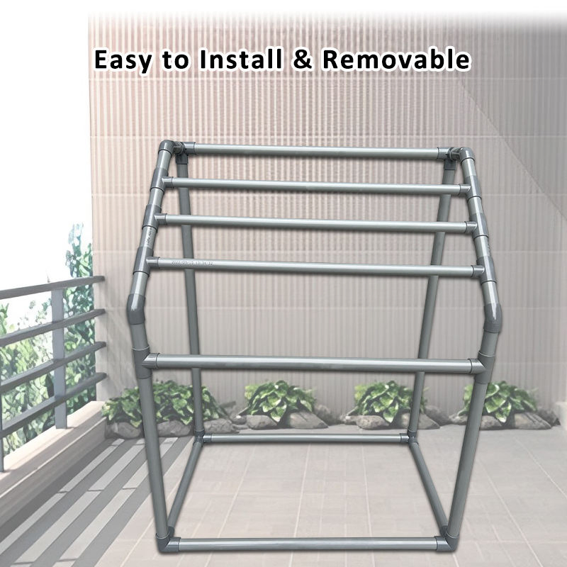 Versatile Beach Towel Rack with Vertical Pipe Design