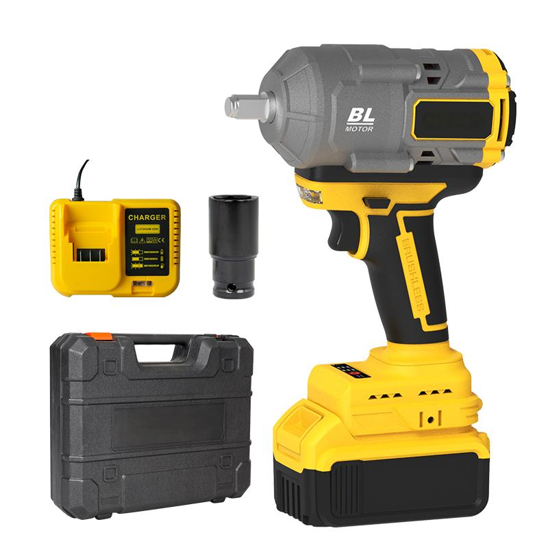 Power Tool Cordless Wrench Variable Speed Electric Wrench Power-Tool Reverse Function Impact Wrench Safety Lock