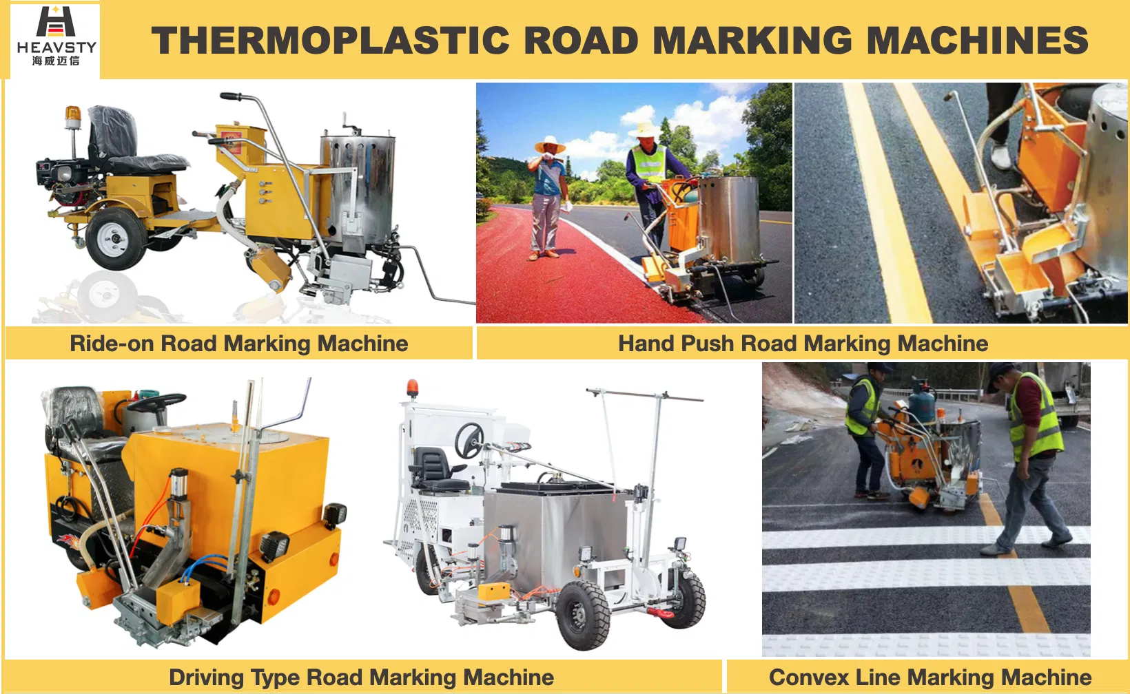 Hw-168 Driving Type Thermoplastic Manual Road Marking Machine