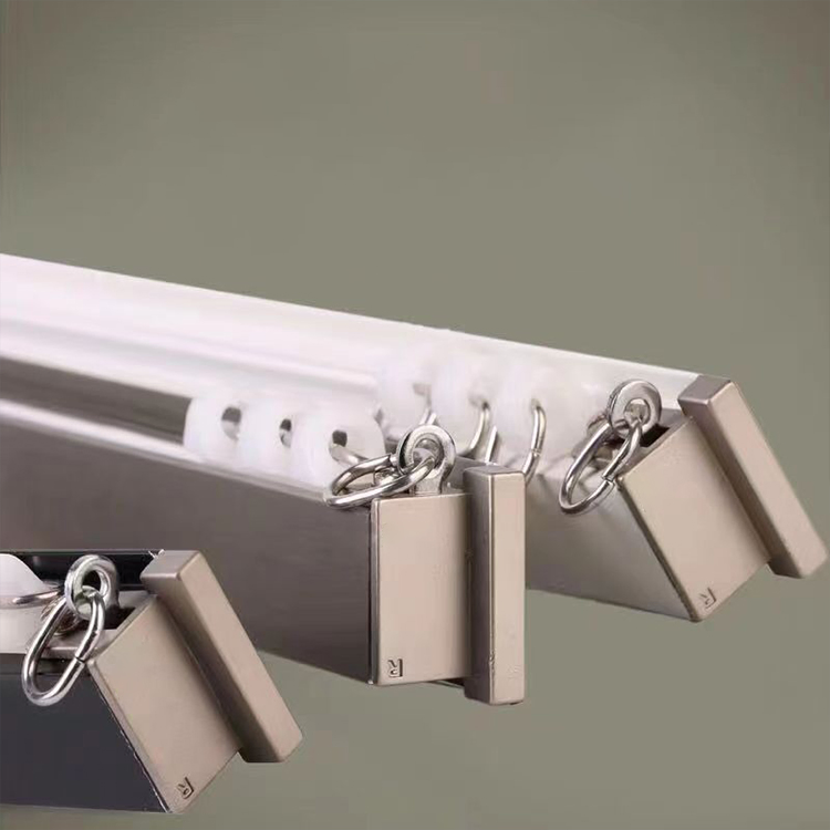 Manufacture Home Decorative Silent Ceiling Aluminum Curtain Track with Hooks