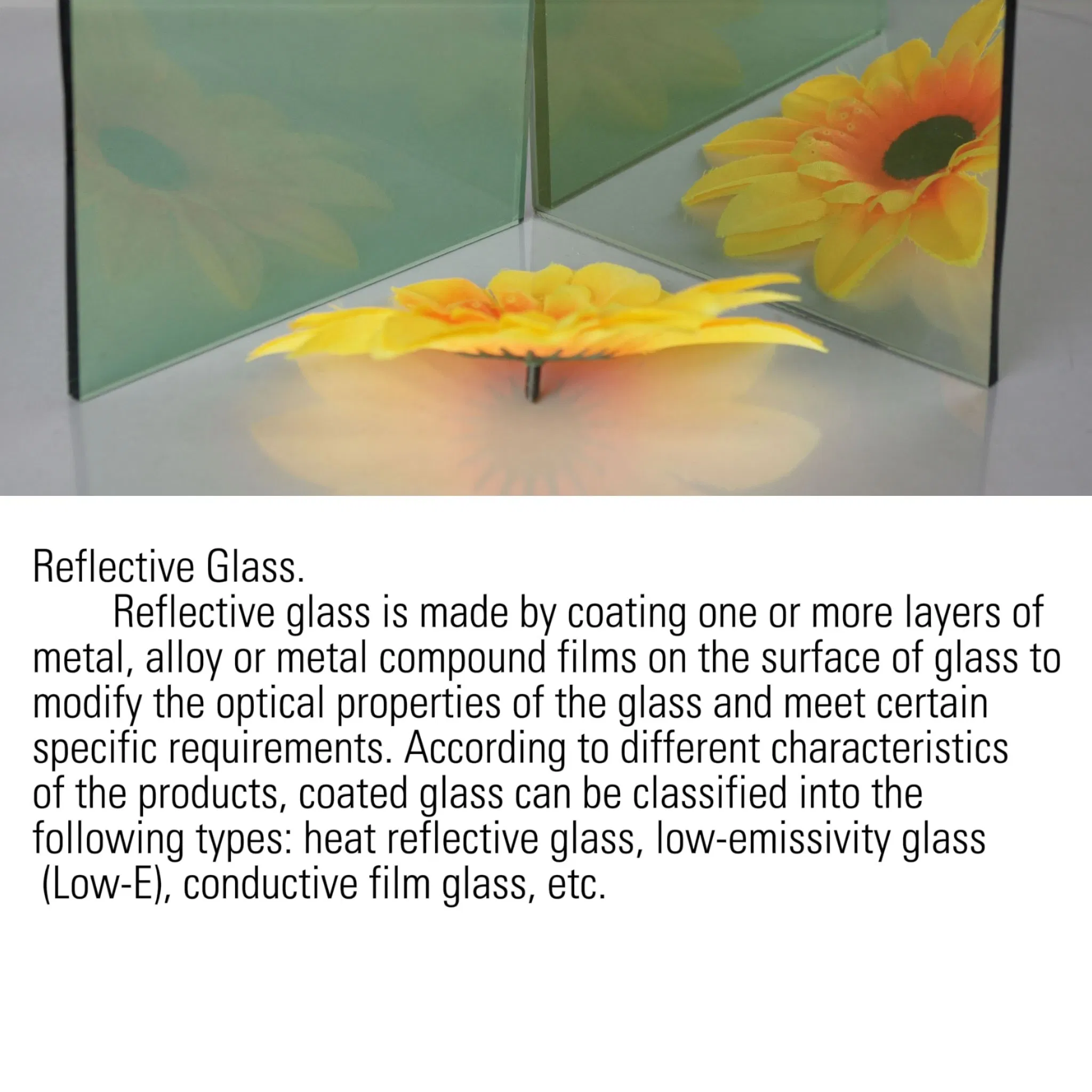 Factory Direct Sale 4mm 5mm 5.3mm 6mm Reflective Glass in Various Colors with Competitive Prize